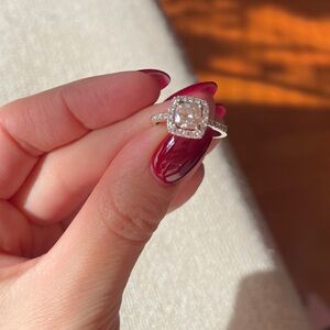 Mossanite Halo Ring - size 7